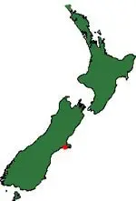 New Zealand map showing Birdlings Flat.